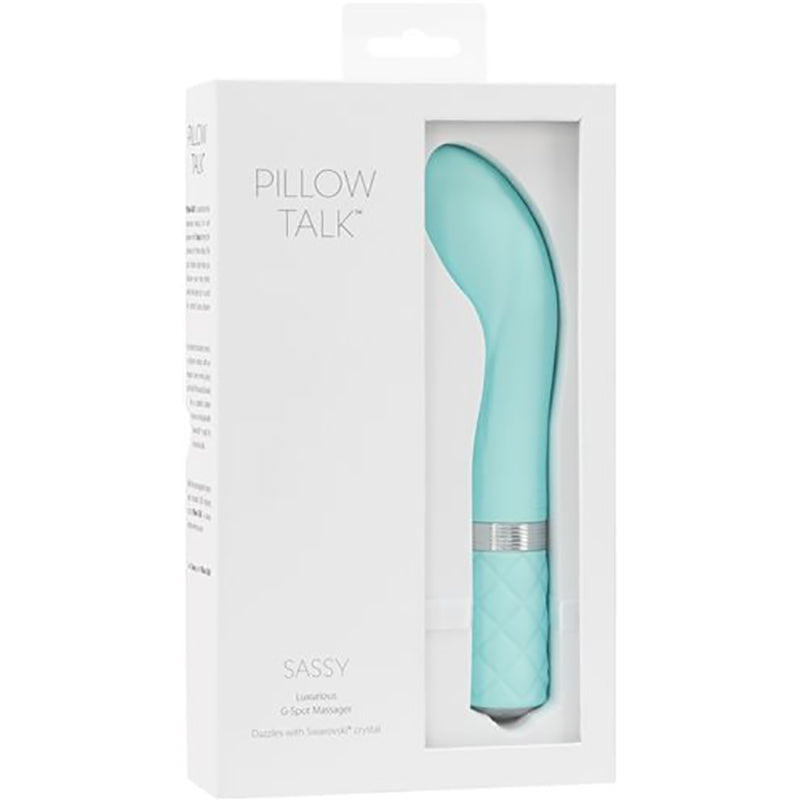 Pillow Talk Sassy G-spot Teal - Red Garter