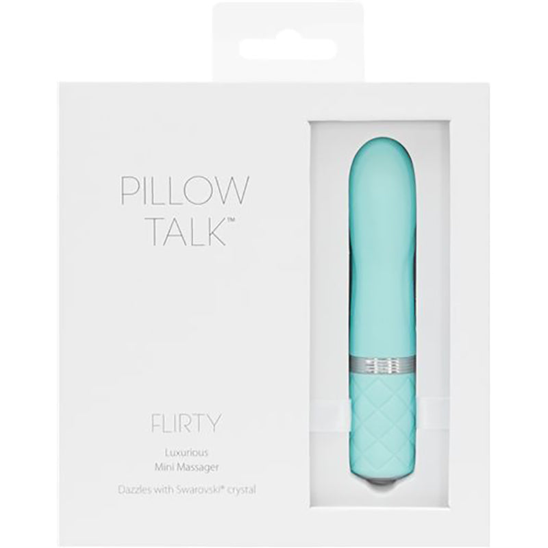 Pillow Talk Flirty Bullet Teal - Red Garter