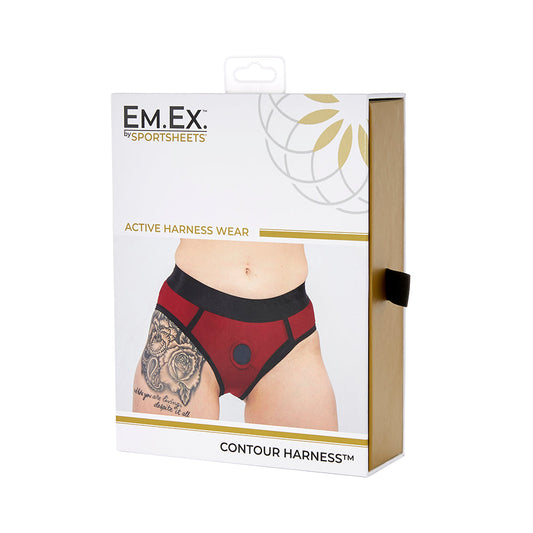Sportsheets Em.Ex. Contour Harness XS - Red Garter