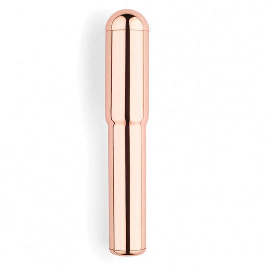 Le Wand Chrome Grand Bullet Rechargeable Vibrator Rose Gold - Red Garter