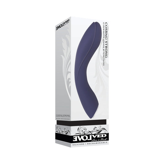 Evolved Coming Strong Rechargeable Silicone G-Spot Vibrator Purple - Red Garter