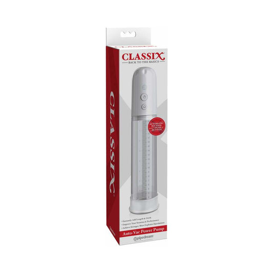 Pipedream Classix Auto-Vac Power Pump White - Red Garter