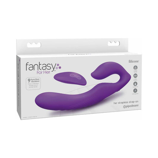 Pipedream Fantasy For Her Her Ultimate Strapless Strap-On Purple - Red Garter