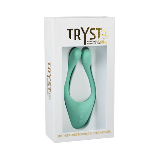 TRYST V2 Bendable Multi Erogenous Zone Massager with Remote Mint - Red Garter