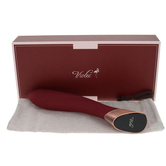 Fallen City Touch Panel G-Spot Vibrator in Wine - Red Garter