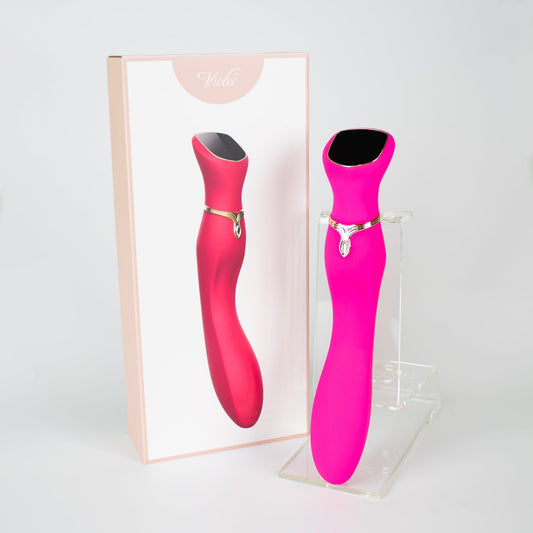 Chance Touch Screen G-Spot Vibrator in Fuchsia - Red Garter