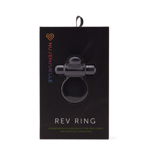 Nu Sensuelle Rev Bullet Ring with Tongue Black - Red Garter