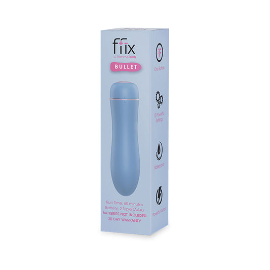 FemmeFunn FFIX Bullet Waterproof Vibrator Light Blue - Red Garter