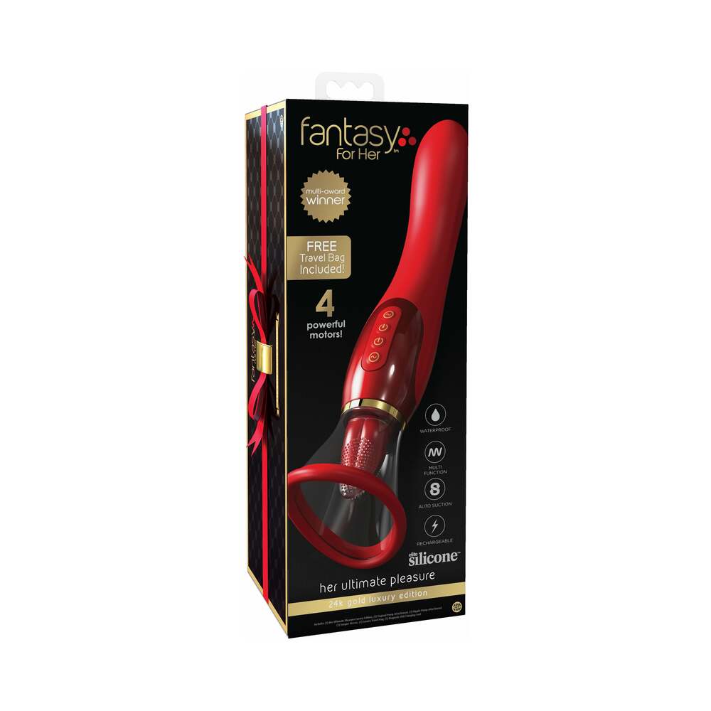 Fantasy For Her 24k Gold Luxury Edition Her Ultimate Pleasure Red - Red Garter