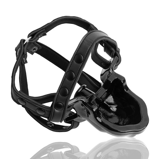 WATERSPORT strap-on gag, black - Red Garter