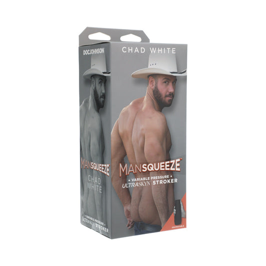 Man Squeeze - Chad White - ULTRASKYN Stroker - Ass Vanilla - Red Garter