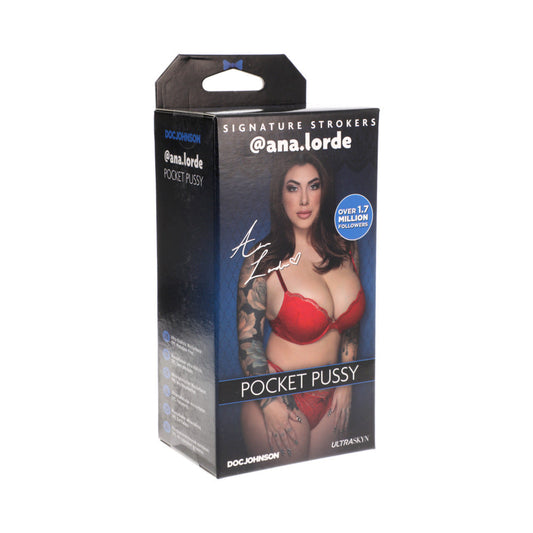 Signature Strokers - Girls of Social Media - @ana.lorde - ULTRASKYN Pocket Pussy Vanilla - Red Garter