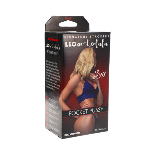 Signature Strokers - Leo of Leolulu - ULTRASKYN Pocket Pussy Vanilla - Red Garter