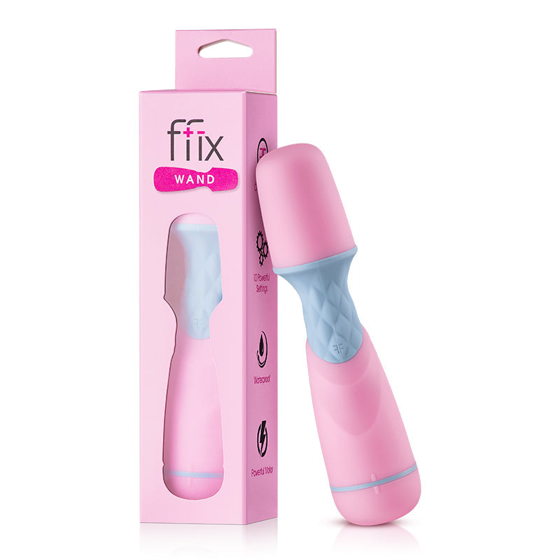 FemmeFunn FFIX Wand Waterproof Vibrator Pink - Red Garter