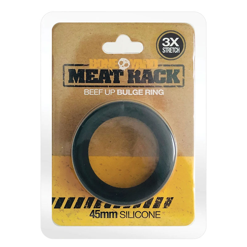 Meat Rack Cock Ring Black - Red Garter