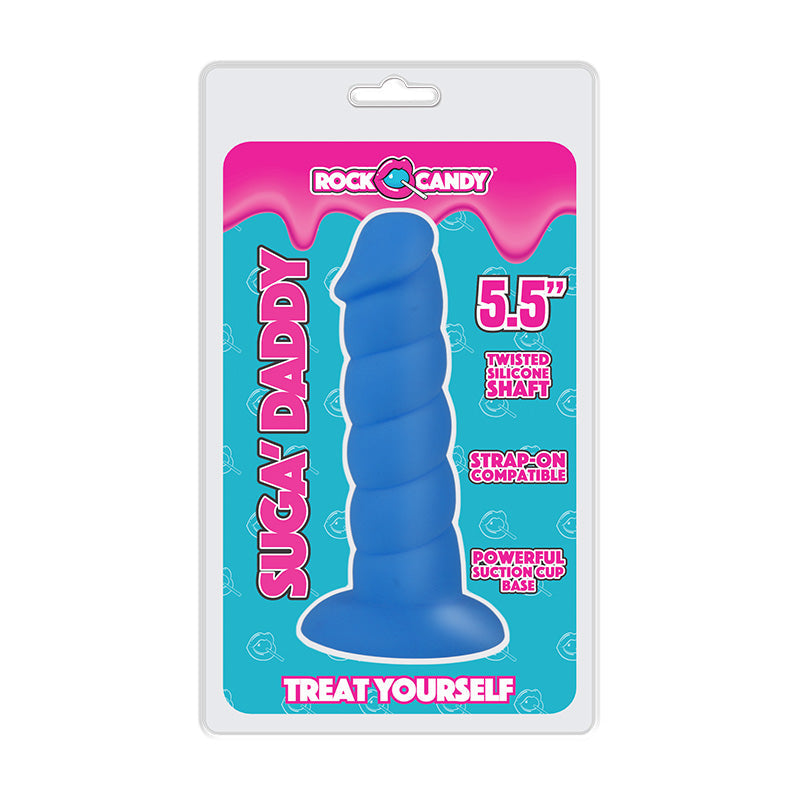 SUGA-DADDY 5.5"  BLUE - Red Garter