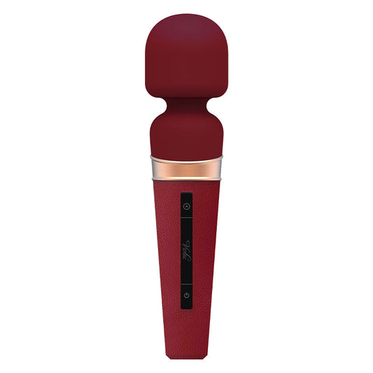 Titan Touch Panel Wand Massager Wine Red - Red Garter