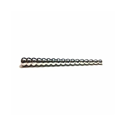 Stainless Steel Beaded Urethral Sound - Red Garter