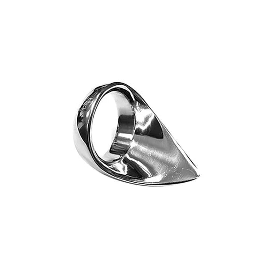 Stainless Steel Tear Drop Cock Ring (45mm) Clamshell - Red Garter