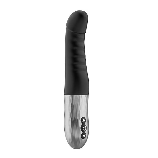 Forto Thruster Rechargeable Silicone Thrusting G-Spot Vibrator Black - Red Garter