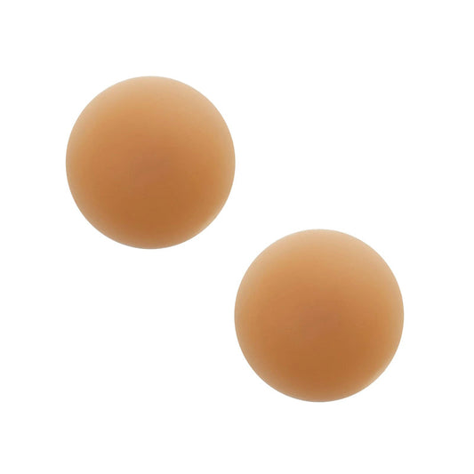 Neva Nude Mocha Yummy INVISIBLE REUSABLE Silicone Nipztix Pasties - Red Garter