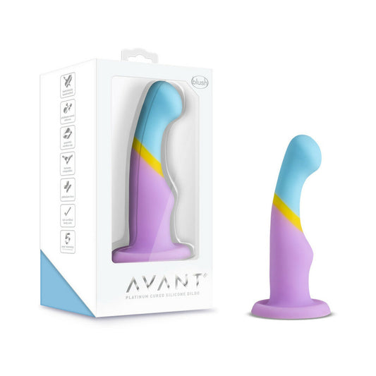 Avant D14 Heart Of Gold 6 in. Silicone Dildo Multicolor - Red Garter