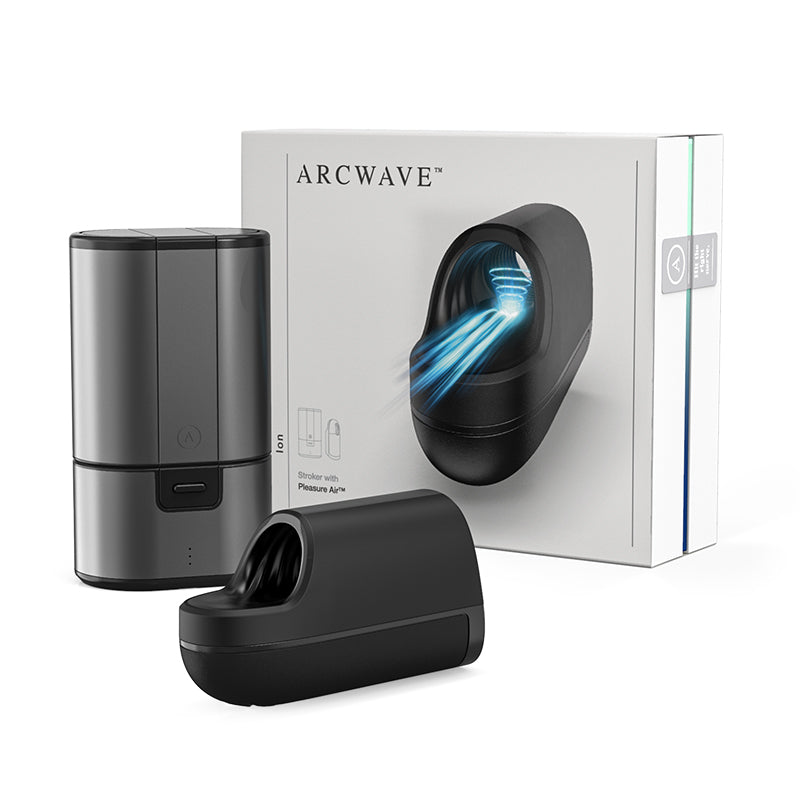 Arcwave Ion Rechargeable Stroker With Pleasure Air Black - Red Garter