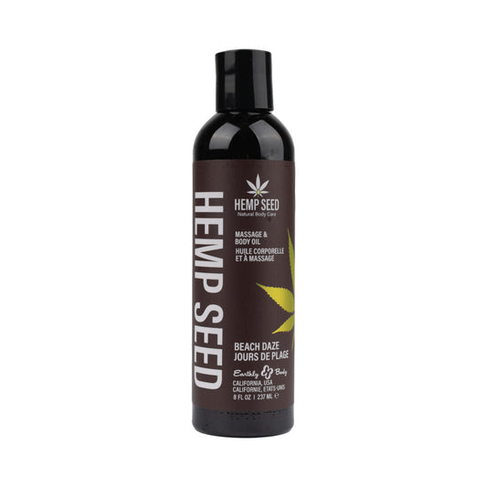 Earthly Body Hemp Massage Oil Beach Daze 8 oz. - Red Garter