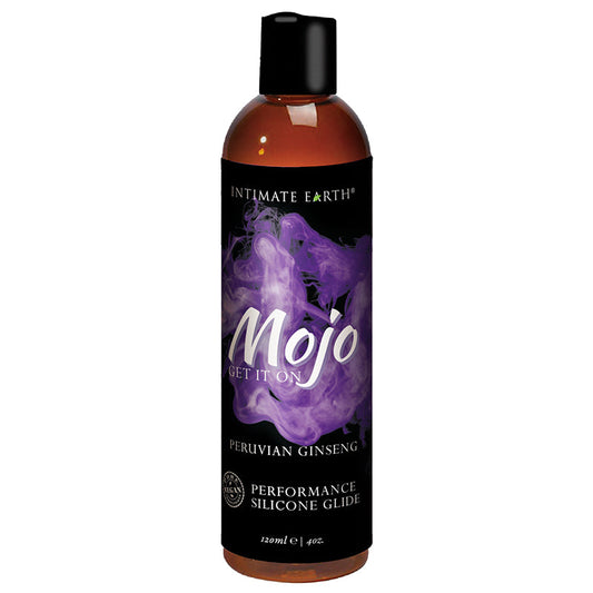 Intimate Earth Mojo Peruvian Ginseng Silicone Glide 4 oz. - Red Garter
