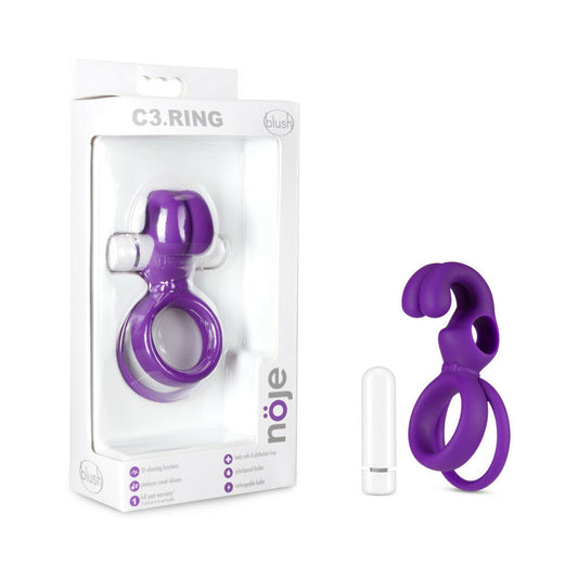 Blush Noje C3.Ring Rechargeable Vibrating Silicone Cockring Iris - Red Garter