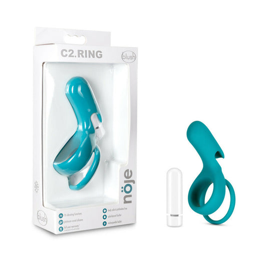 Blush Noje C2.Ring Rechargeable Vibrating Silicone Cockring Juniper - Red Garter