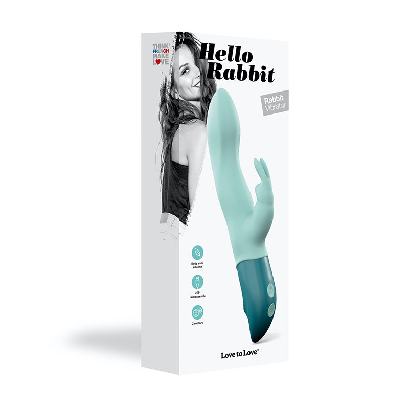 Love to Love Hello Rabbit Rechargeable Rabbit Vibrator Mint - Red Garter