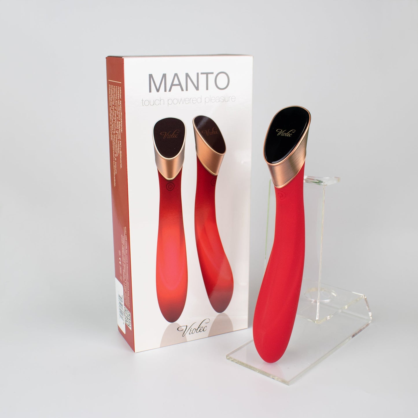 Manto Touch Panel G-Spot Vibrator Red - Red Garter