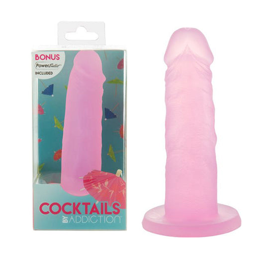 Addiction Cocktails Silicone Purple Cosmo W/Power Bullet - Red Garter
