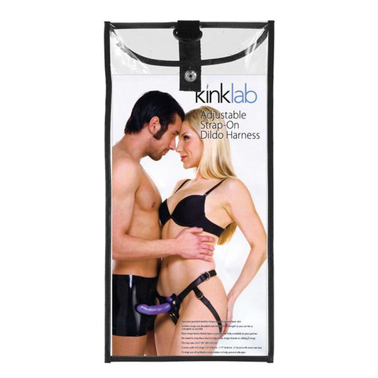 KinkLab Harness - Leather - Red Garter