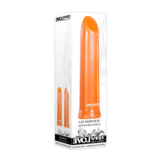 Evolved Lip Service Rechargeable Bullet Vibrator Orange - Red Garter