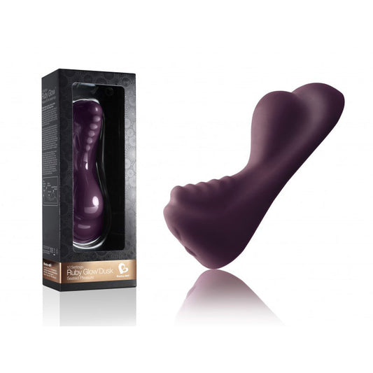 Ruby Glow Saddle Vibrator - Dusk - Red Garter