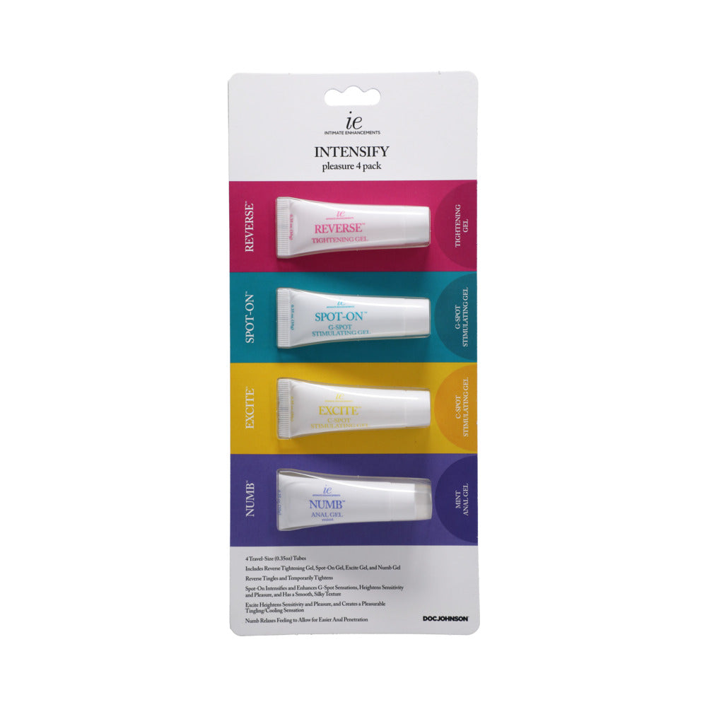 Doc Johnson INTENSIFY Pleasure 4-Pack - Red Garter