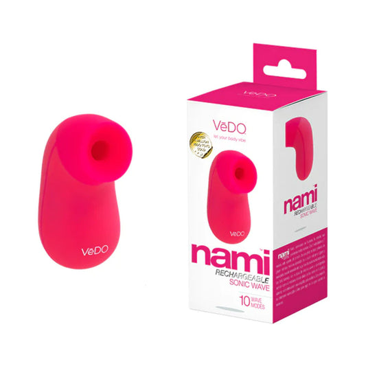 Vedo Nami Rechargeable Sonic Vibe Foxy Pink - Red Garter