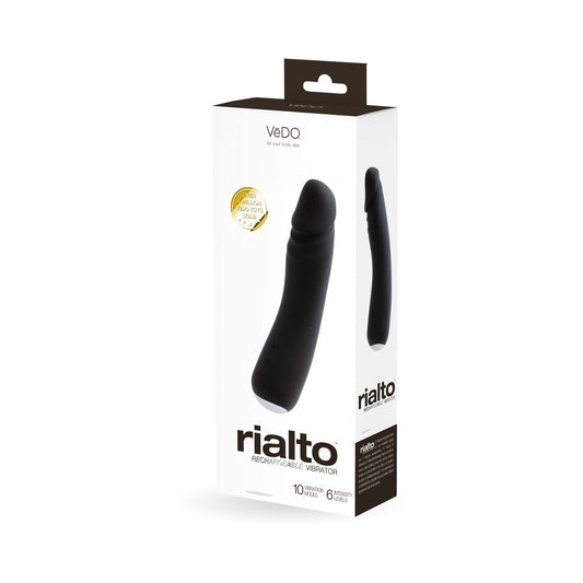 Vedo Rialto Rechargeable Vibe Black Pearl - Red Garter