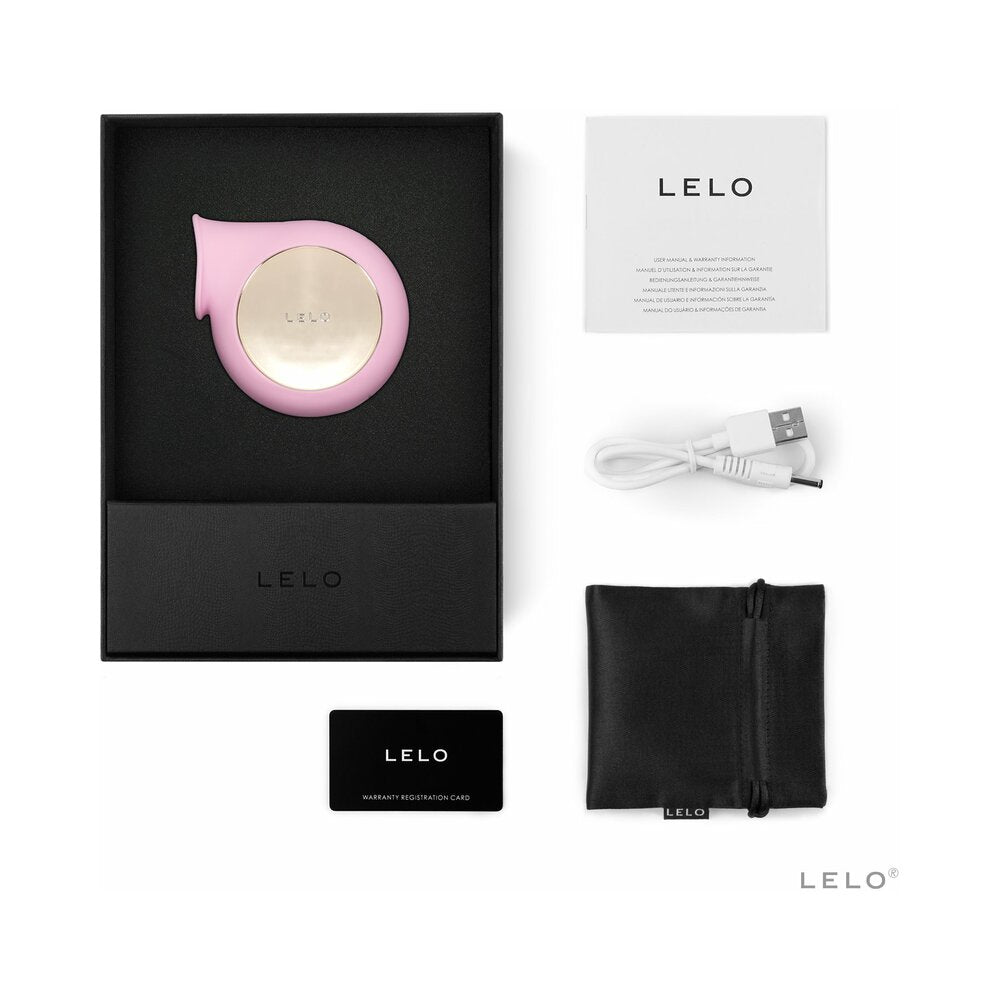 LELO SILA Rechargeable Sonic Clitoral Stimulator Pink - Red Garter