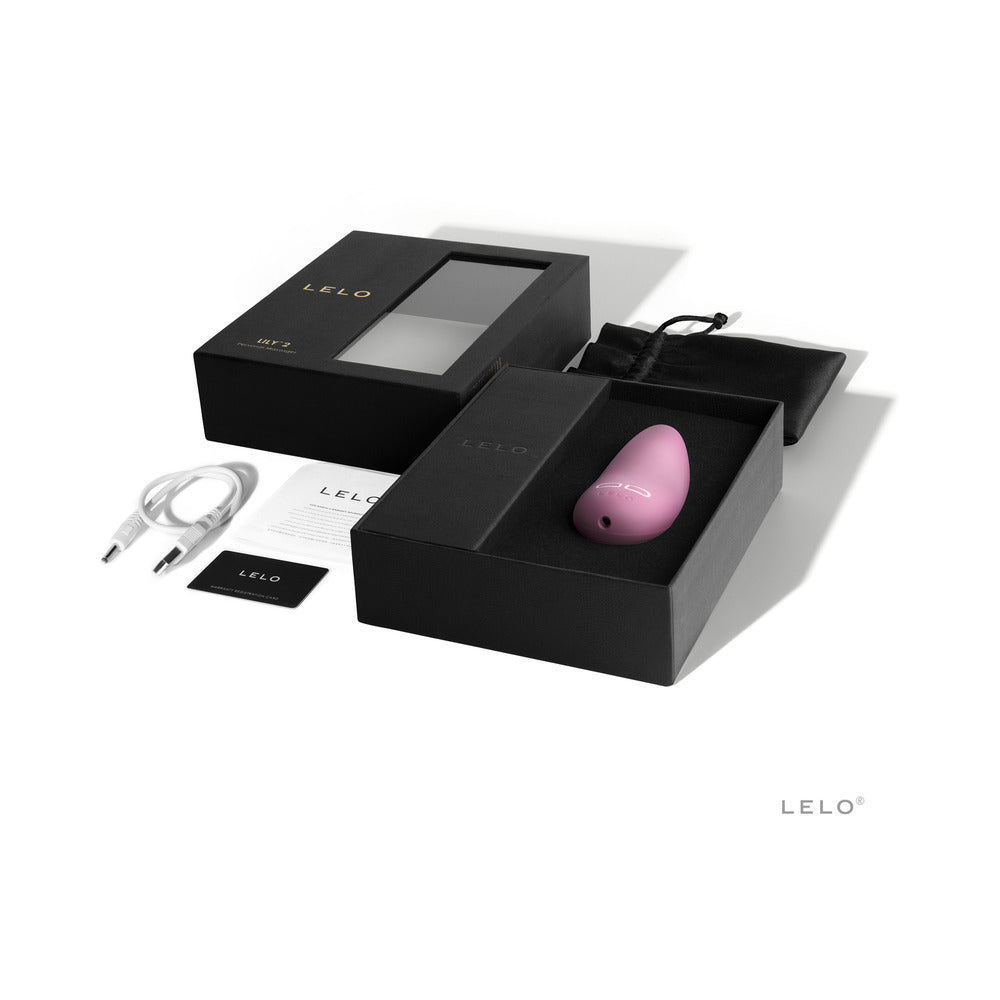 LELO LILY 2 Rechargeable Scented Vibrator Pink - Rose & Wisteria Scent - Red Garter