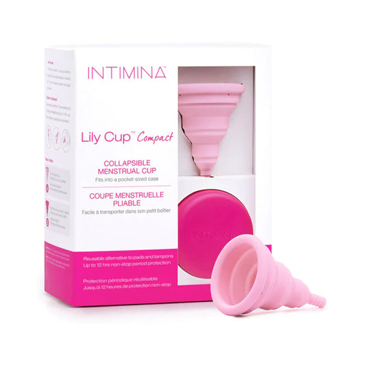 INTIMINA Lily Cup Compact Collapsible Menstrual Cup Size A - Red Garter