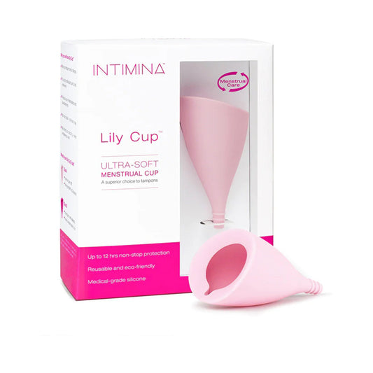 INTIMINA Lily Cup Ultra-Soft Menstrual Cup Size A - Red Garter