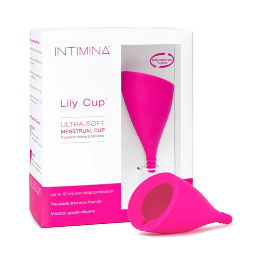 INTIMINA Lily Cup Ultra-Soft Menstrual Cup Size B - Red Garter