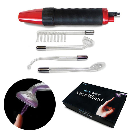 KL Neon Wand Red Handle/Purple Electrode (US) - Red Garter