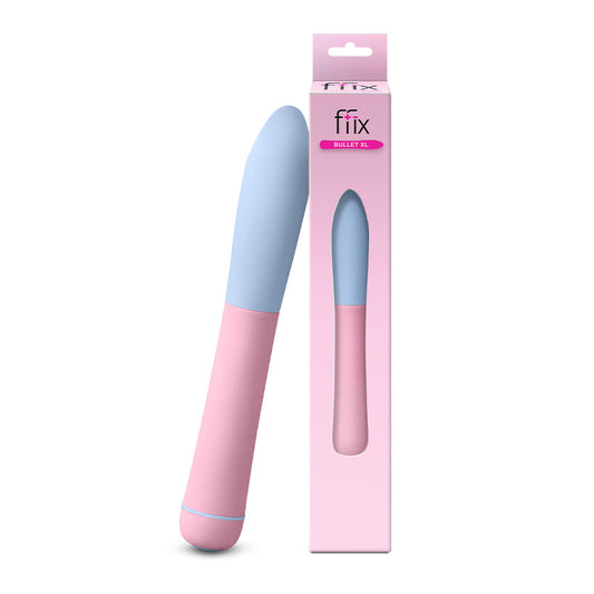 FemmeFunn FFIX Bullet XL Waterproof Slimline Vibrator Light Blue - Red Garter