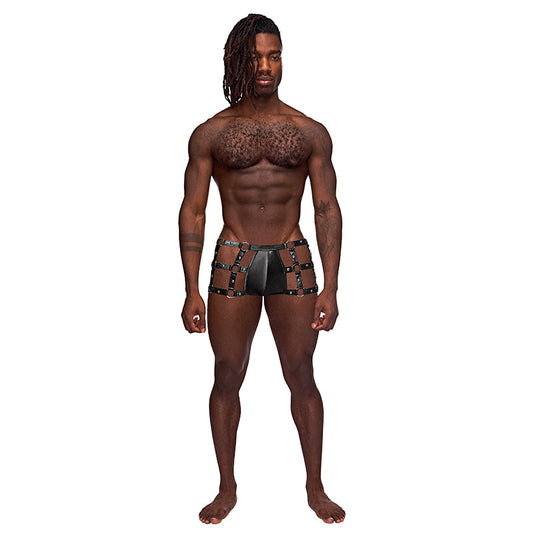 Male Power Fetish Vulcan Black S/M - Red Garter