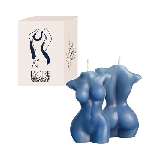 Sportsheets LaCire Drip Candle Torso Form III Blue - Red Garter