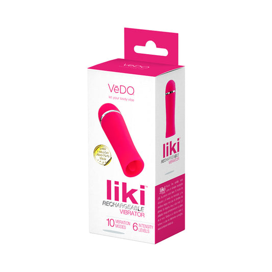 Vedo Liki Rechargeable Flicker Foxy Pink - Red Garter
